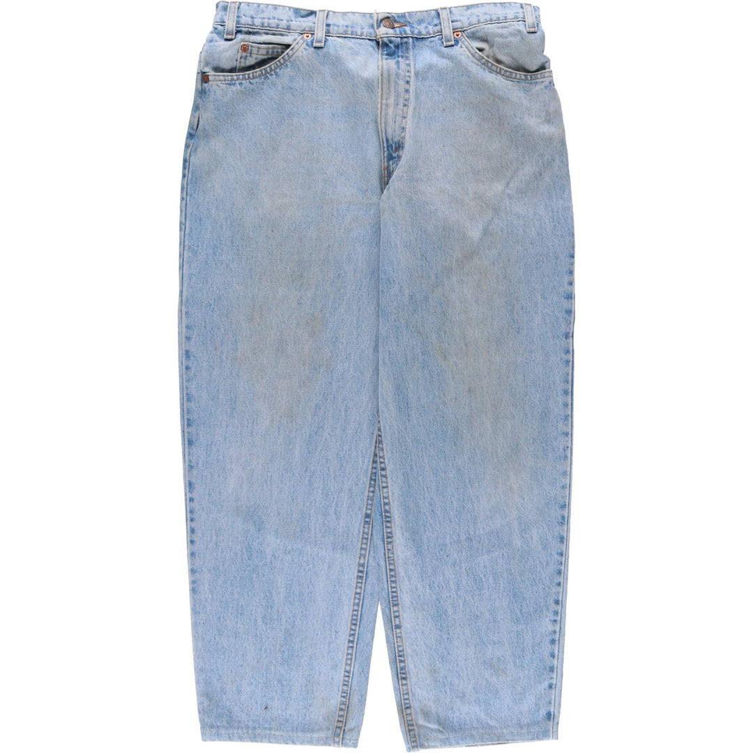 90'S Levi's 42560-0234 Loose Fit Tapered Leg Denim Pants, Made in USA, Men's Size 34 (Vintage) cotton Blue type light blue Vintage Second Hand
