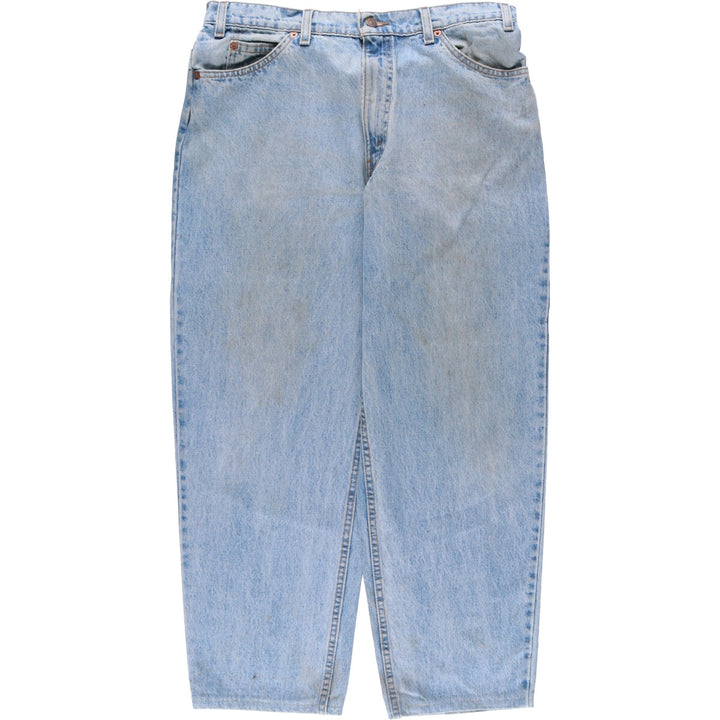 90'S Levi's 42560-0234 Loose Fit Tapered Leg Denim Pants, Made in USA, Men's Size 34 (Vintage) cotton Blue type light blue Vintage Second Hand