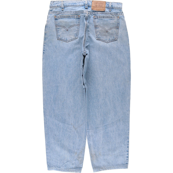 90'S Levi's 42560-0234 Loose Fit Tapered Leg Denim Pants, Made in USA, Men's Size 34 (Vintage) cotton Blue type light blue Vintage Second Hand