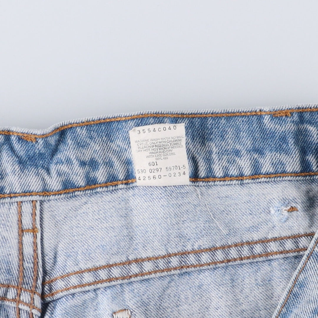 90'S Levi's 42560-0234 Loose Fit Tapered Leg Denim Pants, Made in USA, Men's Size 34 (Vintage) cotton Blue type light blue Vintage Second Hand