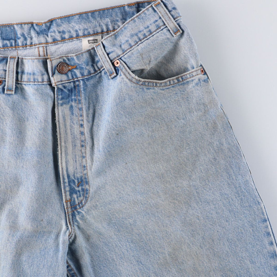 90'S Levi's 42560-0234 Loose Fit Tapered Leg Denim Pants, Made in USA, Men's Size 34 (Vintage) cotton Blue type light blue Vintage Second Hand