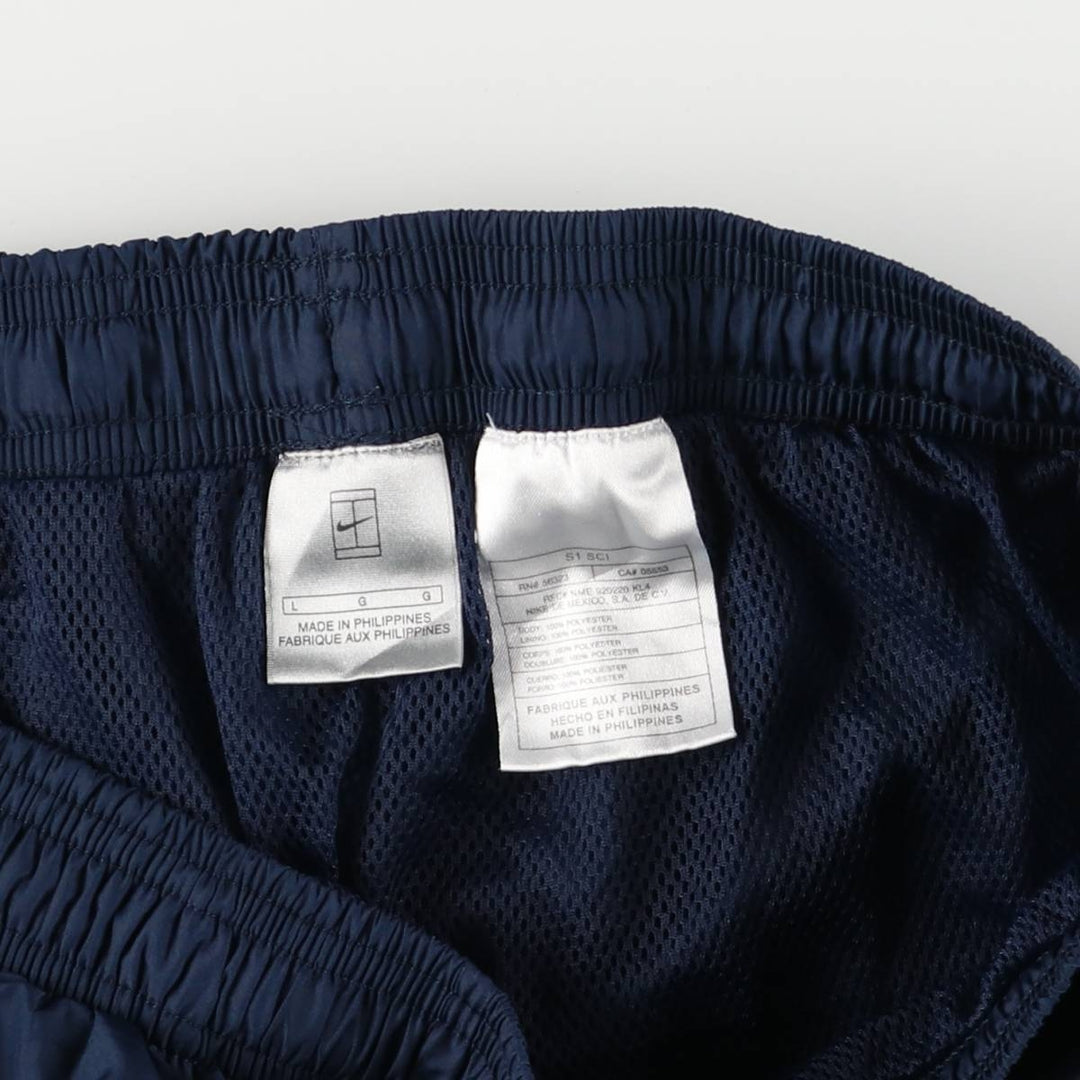 00'S Nike Warm-up Pants, Nylon Pants, Rustling Pants, Men's Size L polyester navy blue type Vintage Second Hand