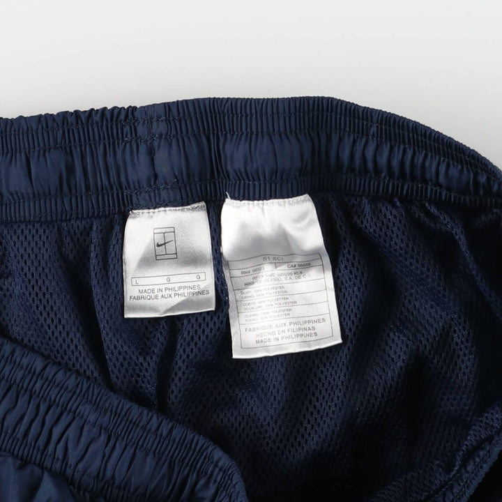 00'S Nike Warm-up Pants, Nylon Pants, Rustling Pants, Men's Size L polyester navy blue type Vintage Second Hand