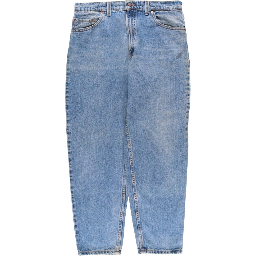 90'S Levi's 550-4891 Relaxed Fit Tapered Leg Denim Pants, Made in USA, Men's, Size 35, Vintage cotton blue type Vintage Second Hand