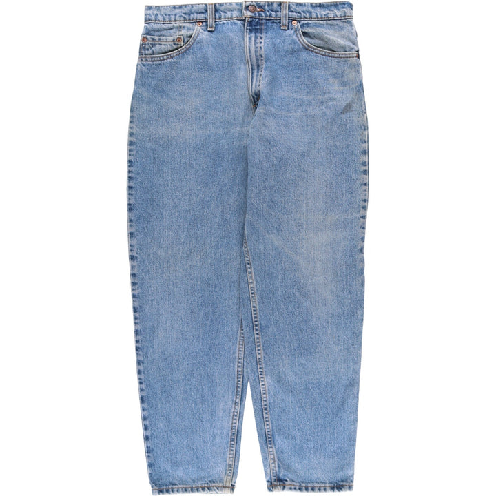 90'S Levi's 550-4891 Relaxed Fit Tapered Leg Denim Pants, Made in USA, Men's, Size 35, Vintage cotton blue type Vintage Second Hand