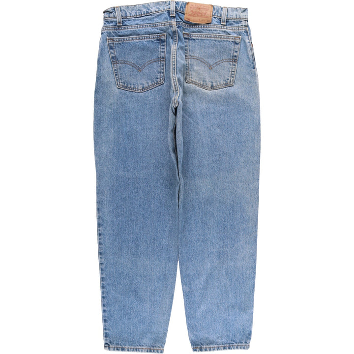 90'S Levi's 550-4891 Relaxed Fit Tapered Leg Denim Pants, Made in USA, Men's, Size 35, Vintage cotton blue type Vintage Second Hand