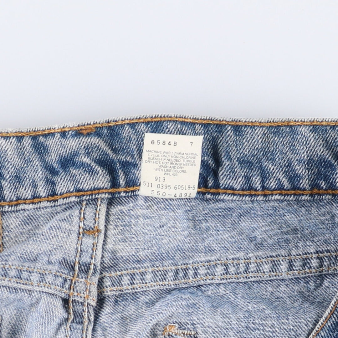 90'S Levi's 550-4891 Relaxed Fit Tapered Leg Denim Pants, Made in USA, Men's, Size 35, Vintage cotton blue type Vintage Second Hand