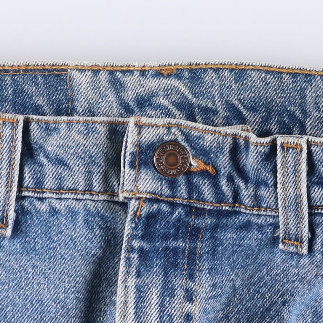 90'S Levi's 550-4891 Relaxed Fit Tapered Leg Denim Pants, Made in USA, Men's, Size 35, Vintage cotton blue type Vintage Second Hand