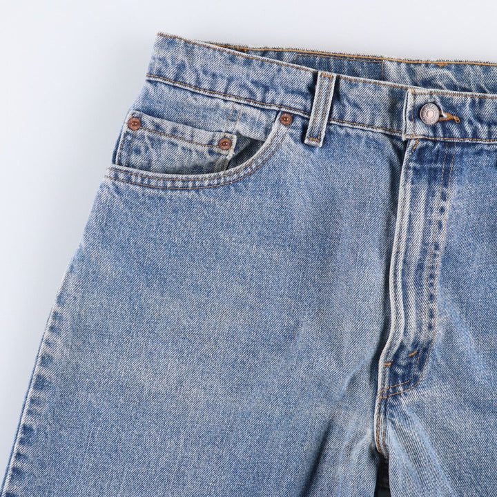 90'S Levi's 550-4891 Relaxed Fit Tapered Leg Denim Pants, Made in USA, Men's, Size 35, Vintage cotton blue type Vintage Second Hand