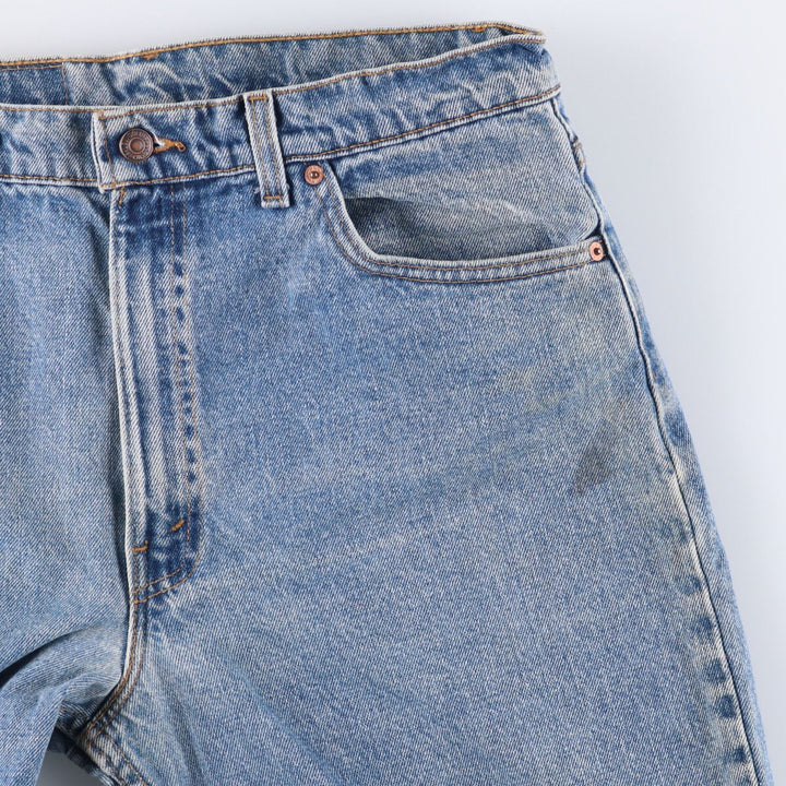 90'S Levi's 550-4891 Relaxed Fit Tapered Leg Denim Pants, Made in USA, Men's, Size 35, Vintage cotton blue type Vintage Second Hand