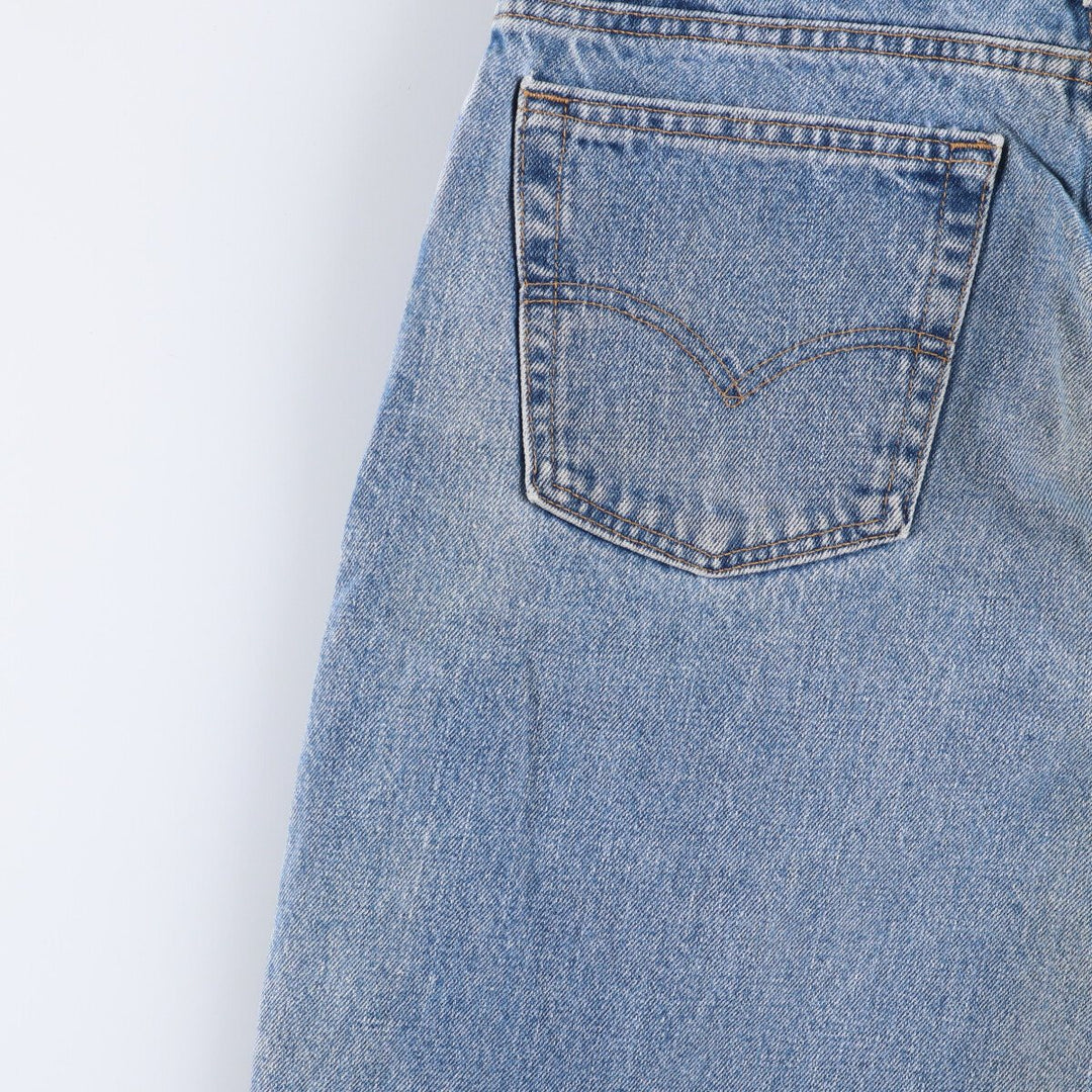 90'S Levi's 550-4891 Relaxed Fit Tapered Leg Denim Pants, Made in USA, Men's, Size 35, Vintage cotton blue type Vintage Second Hand