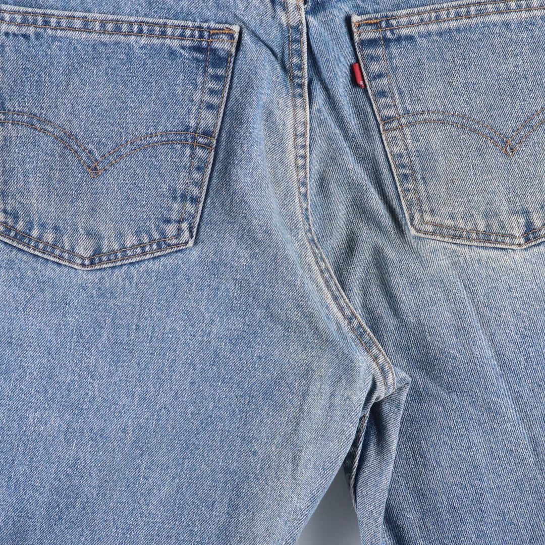 90'S Levi's 550-4891 Relaxed Fit Tapered Leg Denim Pants, Made in USA, Men's, Size 35, Vintage cotton blue type Vintage Second Hand