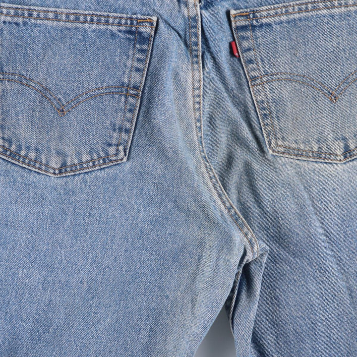 90'S Levi's 550-4891 Relaxed Fit Tapered Leg Denim Pants, Made in USA, Men's, Size 35, Vintage cotton blue type Vintage Second Hand