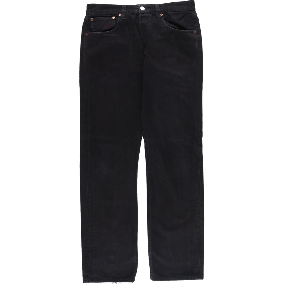 Levi's 501 Euro Model Black Denim Straight Denim Pants, Men's Size W33 cotton black type Vintage Second Hand