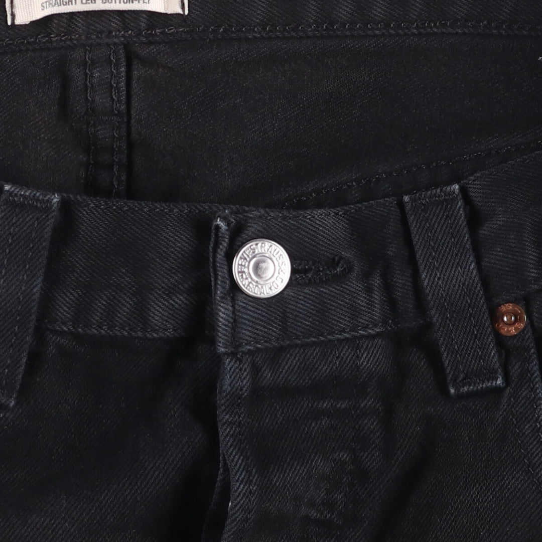 Levi's 501 Euro Model Black Denim Straight Denim Pants, Men's Size W33 cotton black type Vintage Second Hand