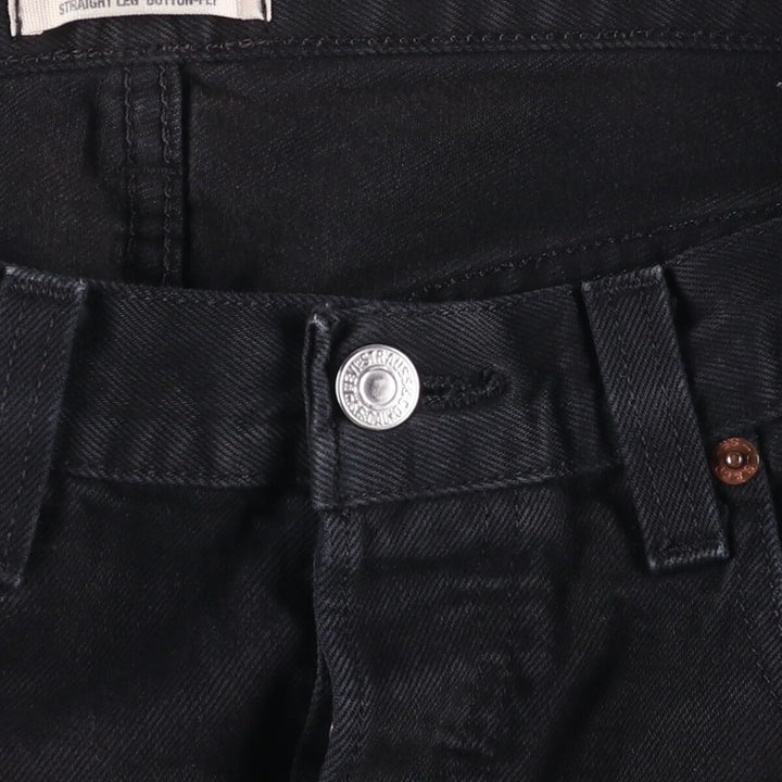 Levi's 501 Euro Model Black Denim Straight Denim Pants, Men's Size W33 cotton black type Vintage Second Hand