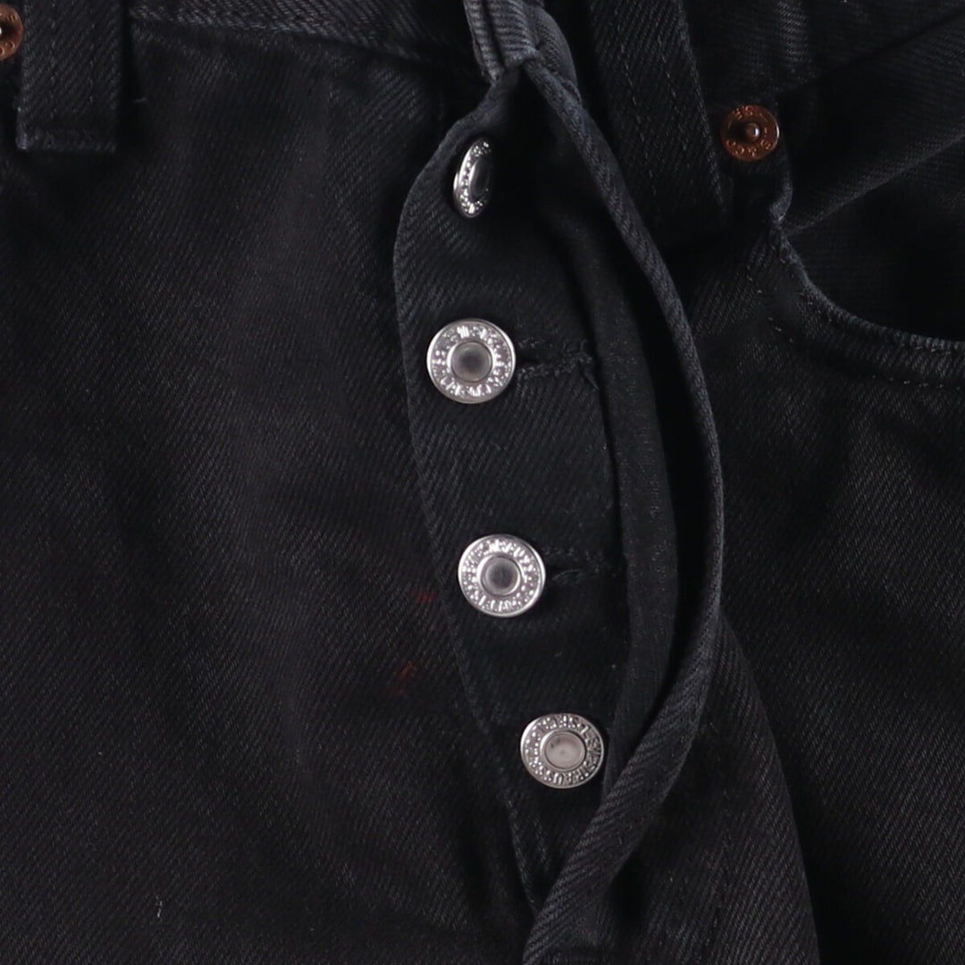 Levi's 501 Euro Model Black Denim Straight Denim Pants, Men's Size W33 cotton black type Vintage Second Hand