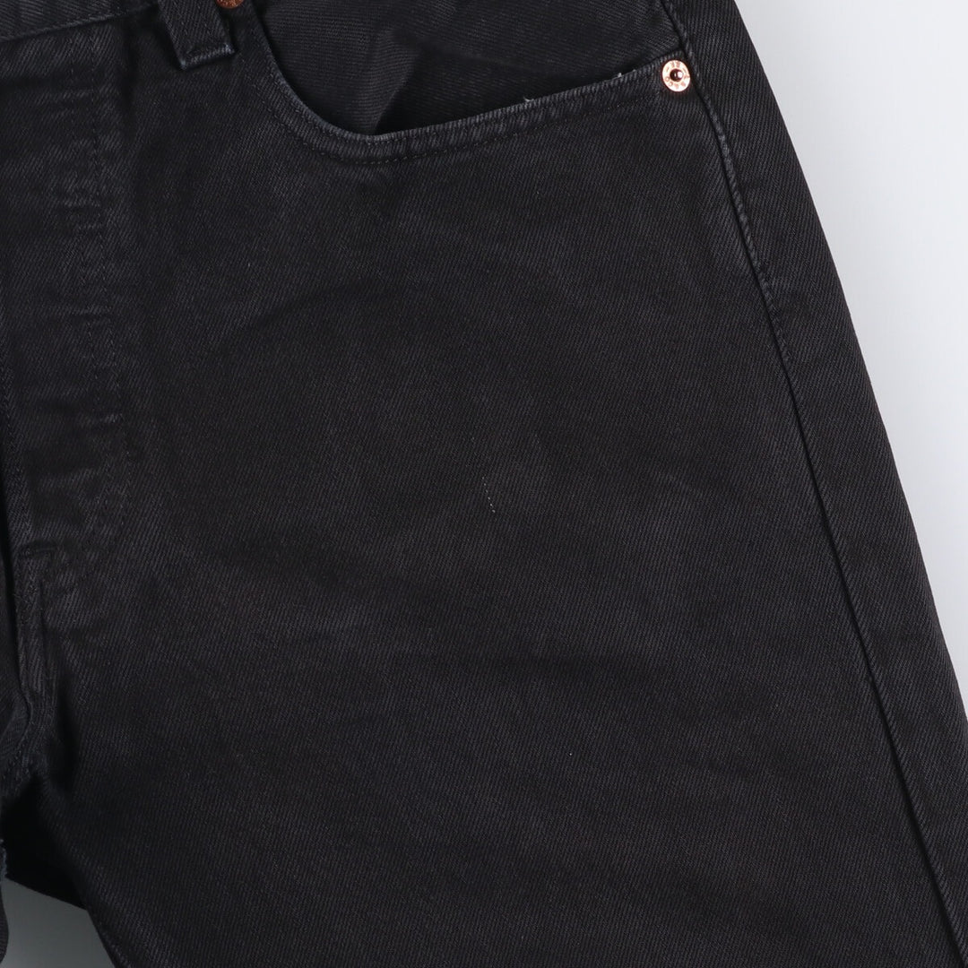 Levi's 501 Euro Model Black Denim Straight Denim Pants, Men's Size W33 cotton black type Vintage Second Hand