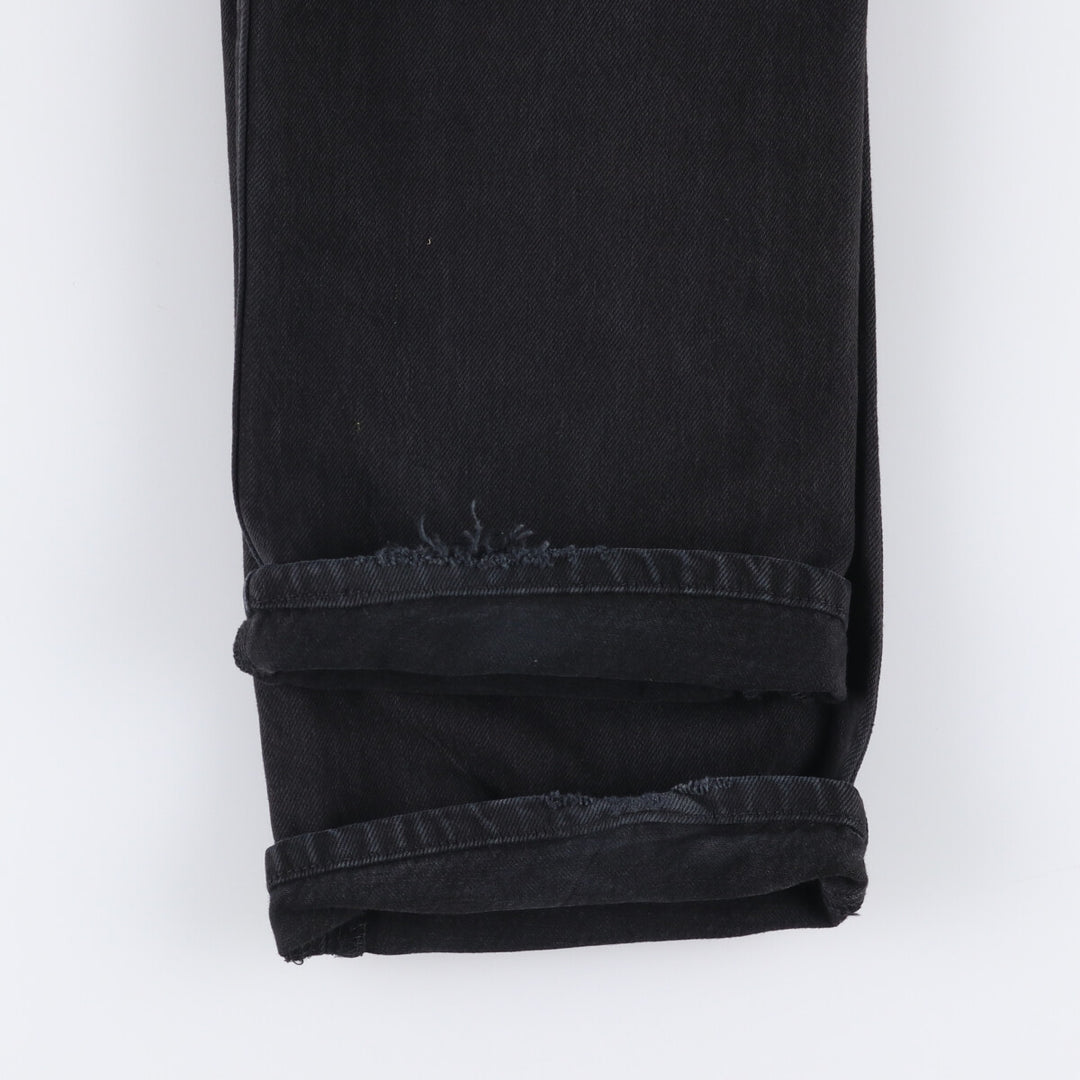 Levi's 501 Euro Model Black Denim Straight Denim Pants, Men's Size W33 cotton black type Vintage Second Hand
