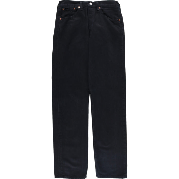 Levi's 501 Euro Model Black Denim Straight Leg Denim Pants, Men's Size W30 cotton black type Vintage Second Hand