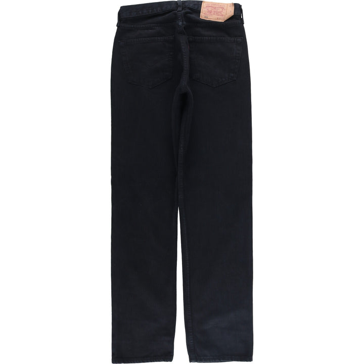 Levi's 501 Euro Model Black Denim Straight Leg Denim Pants, Men's Size W30 cotton black type Vintage Second Hand