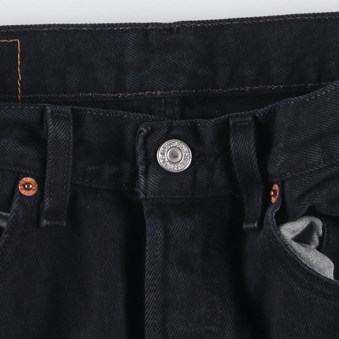 Levi's 501 Euro Model Black Denim Straight Leg Denim Pants, Men's Size W30 cotton black type Vintage Second Hand