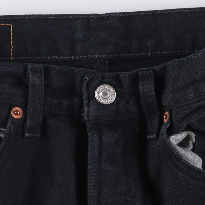 Levi's 501 Euro Model Black Denim Straight Leg Denim Pants, Men's Size W30 cotton black type Vintage Second Hand