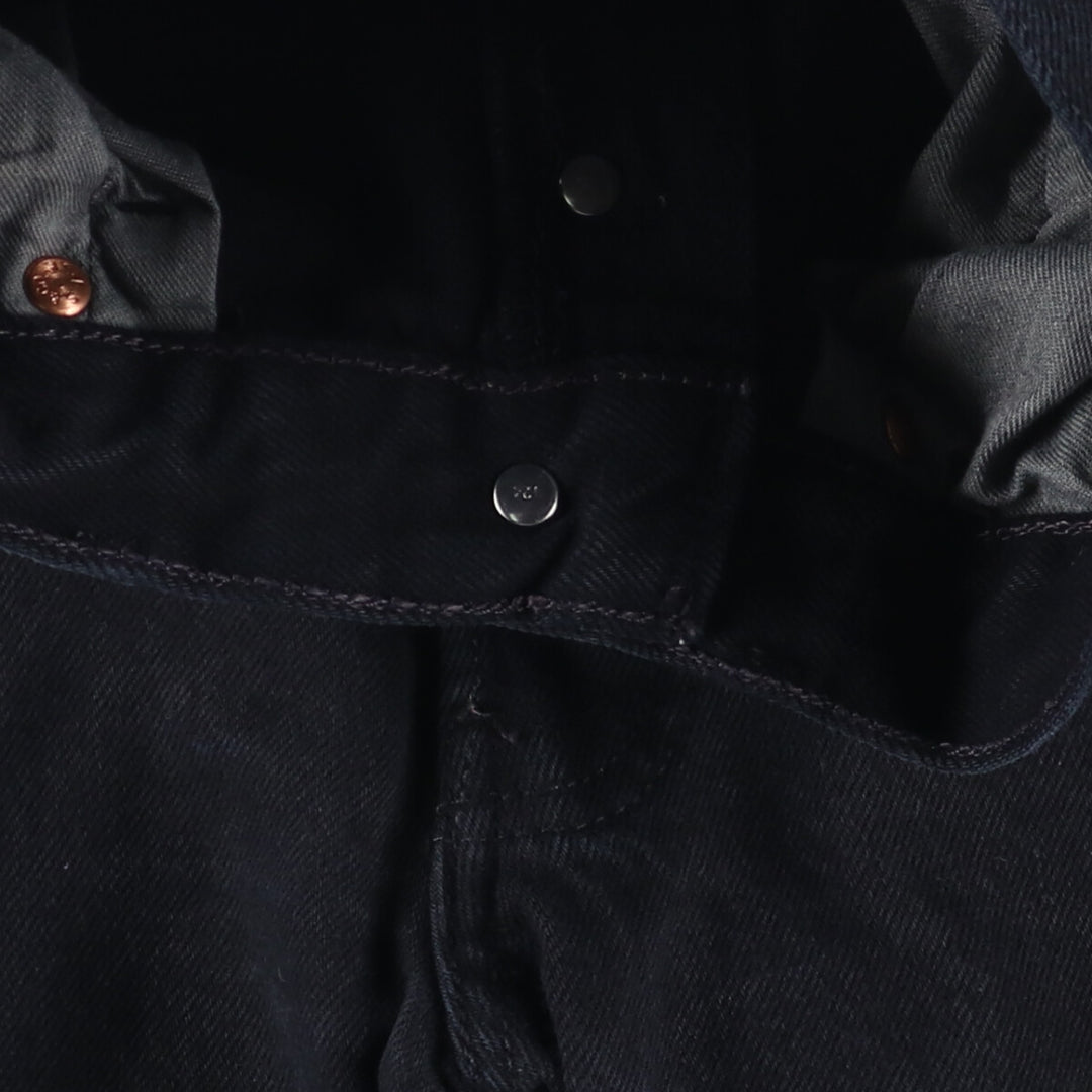 Levi's 501 Euro Model Black Denim Straight Leg Denim Pants, Men's Size W30 cotton black type Vintage Second Hand