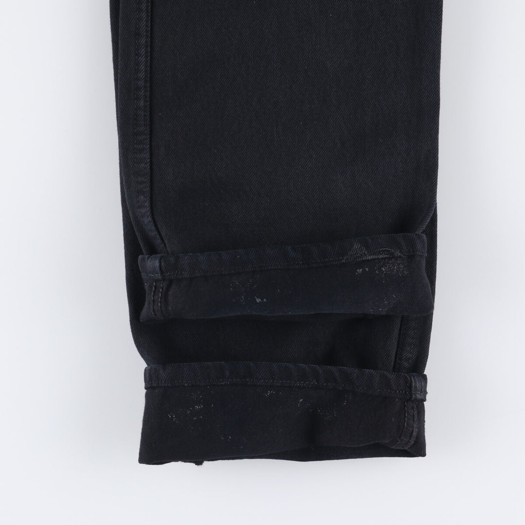 Levi's 501 Euro Model Black Denim Straight Leg Denim Pants, Men's Size W30 cotton black type Vintage Second Hand