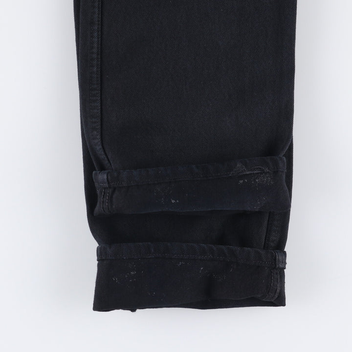 Levi's 501 Euro Model Black Denim Straight Leg Denim Pants, Men's Size W30 cotton black type Vintage Second Hand