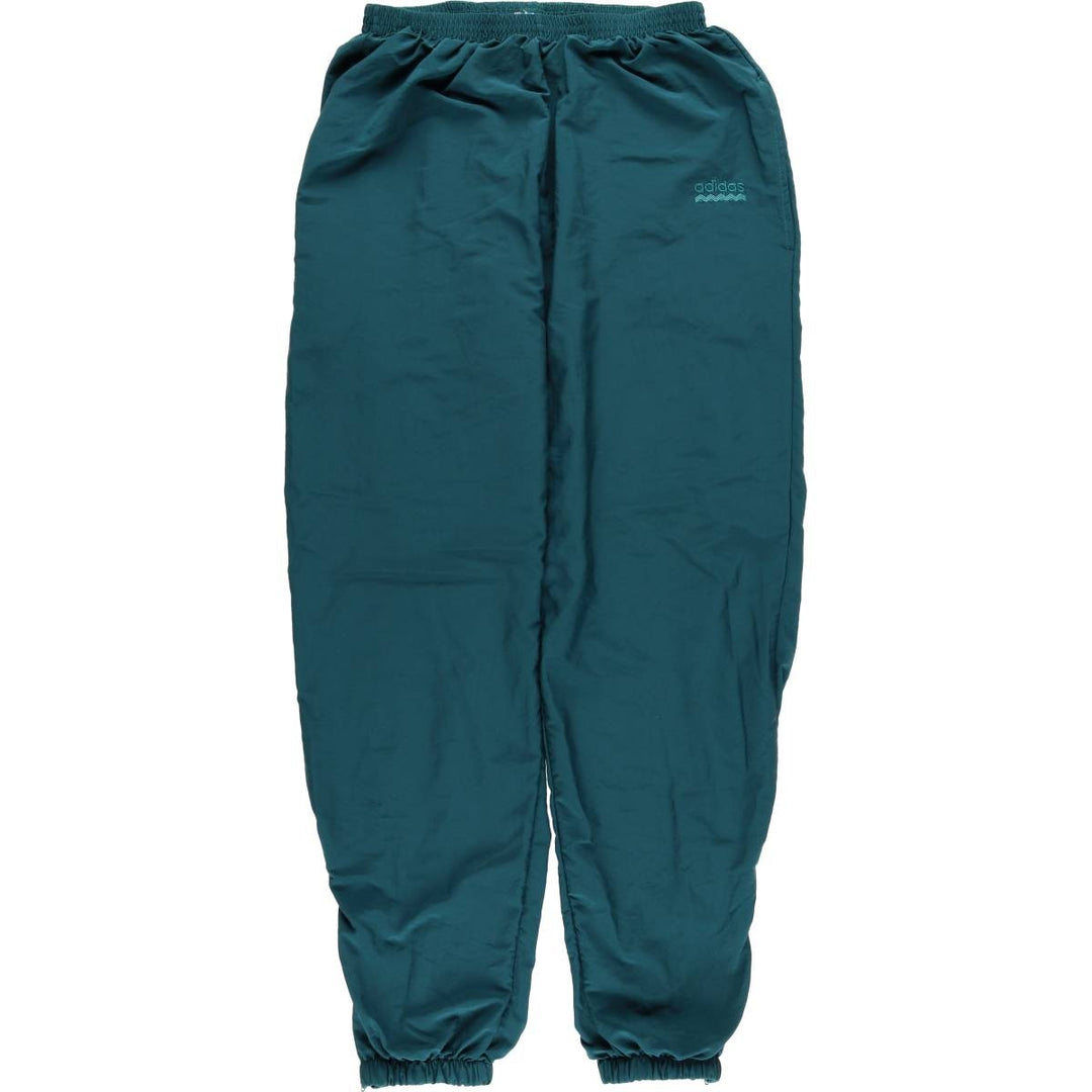 Vintage 80s-90'S Adidas warm-up pants, nylon pants, crinkly pants, women's size L polyester green type Vintage Second Hand