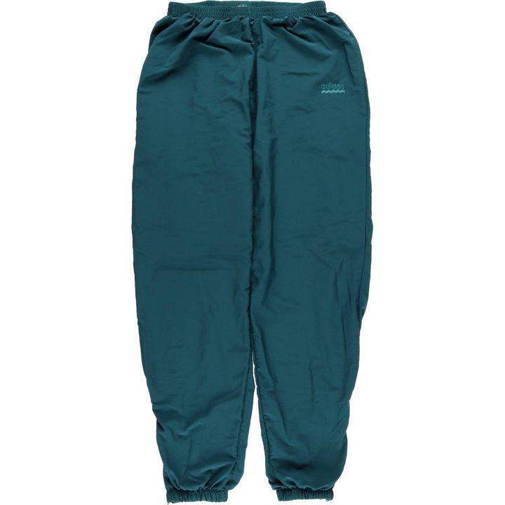 Vintage 80s-90'S Adidas warm-up pants, nylon pants, crinkly pants, women's size L polyester green type Vintage Second Hand