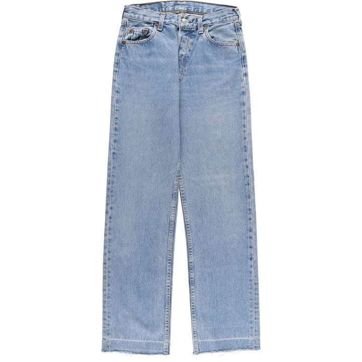 Vintage Levi's 501 cut-off straight-leg denim pants, women's size L (w27). unclear blue type Vintage Second Hand