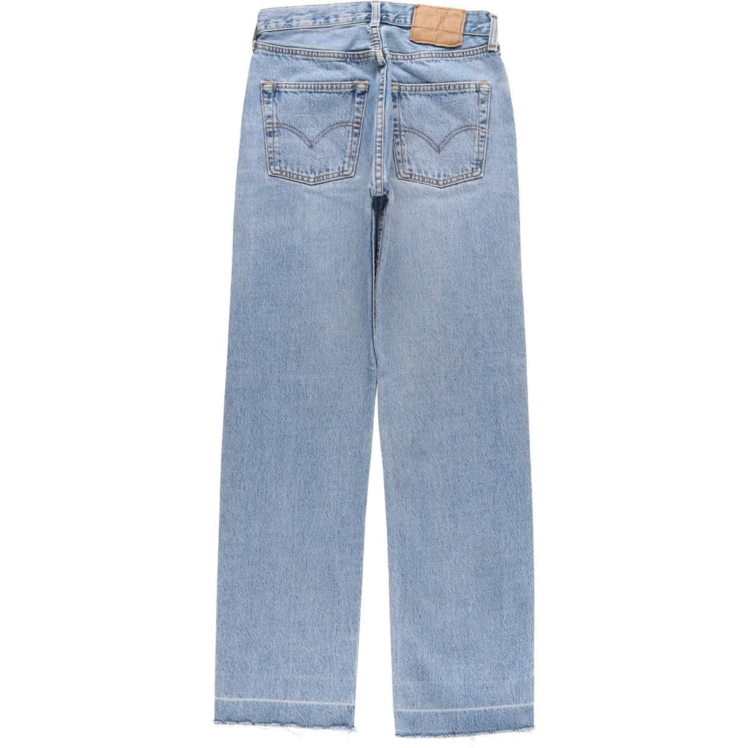 Vintage Levi's 501 cut-off straight-leg denim pants, women's size L (w27). unclear blue type Vintage Second Hand