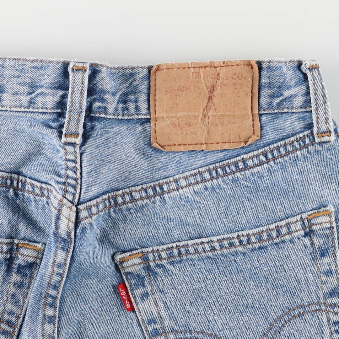 Vintage Levi's 501 cut-off straight-leg denim pants, women's size L (w27). unclear blue type Vintage Second Hand