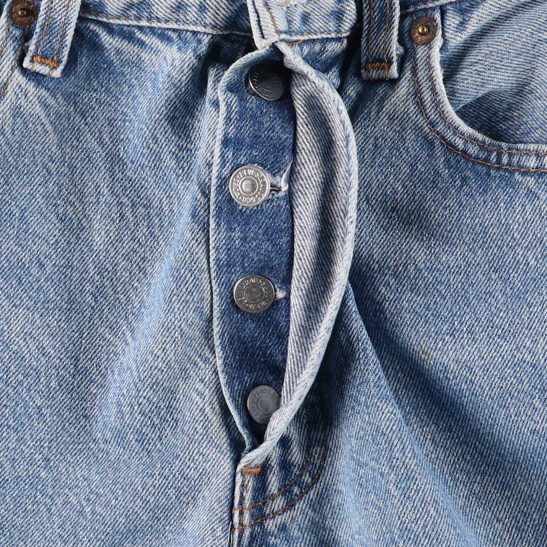 Vintage Levi's 501 cut-off straight-leg denim pants, women's size L (w27). unclear blue type Vintage Second Hand