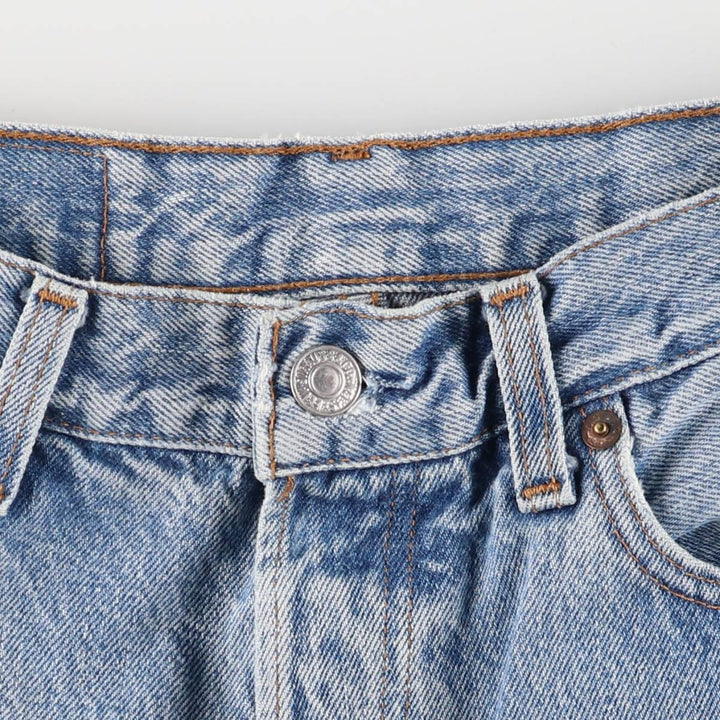Vintage Levi's 501 cut-off straight-leg denim pants, women's size L (w27). unclear blue type Vintage Second Hand