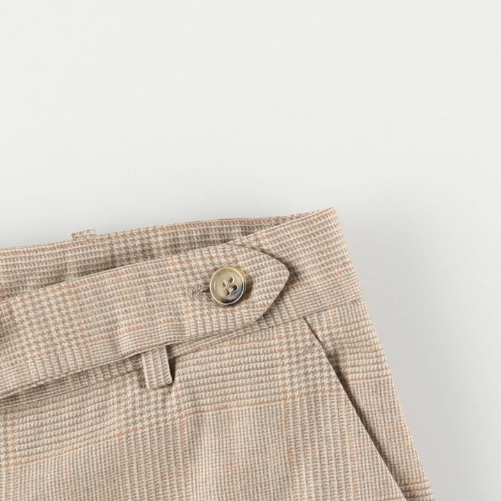Max Mara glen plaid wool slacks, made in Italy, women's size L (w29) wool Beige type Vintage Second Hand