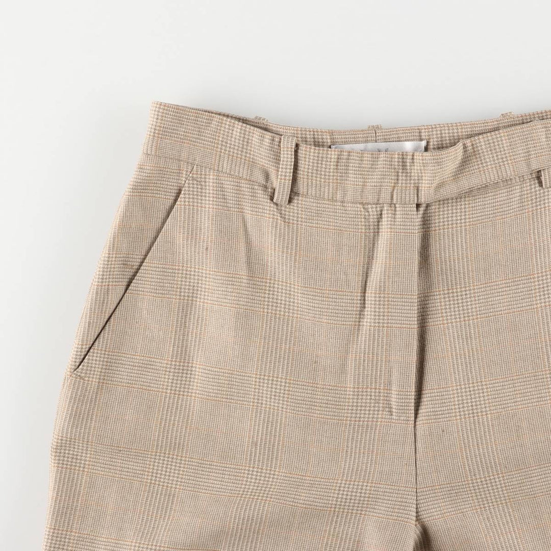Max Mara glen plaid wool slacks, made in Italy, women's size L (w29) wool Beige type Vintage Second Hand