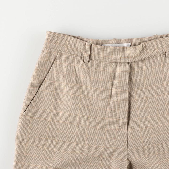 Max Mara glen plaid wool slacks, made in Italy, women's size L (w29) wool Beige type Vintage Second Hand