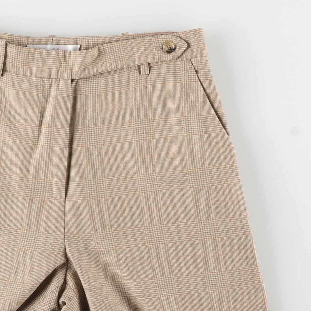 Max Mara glen plaid wool slacks, made in Italy, women's size L (w29) wool Beige type Vintage Second Hand