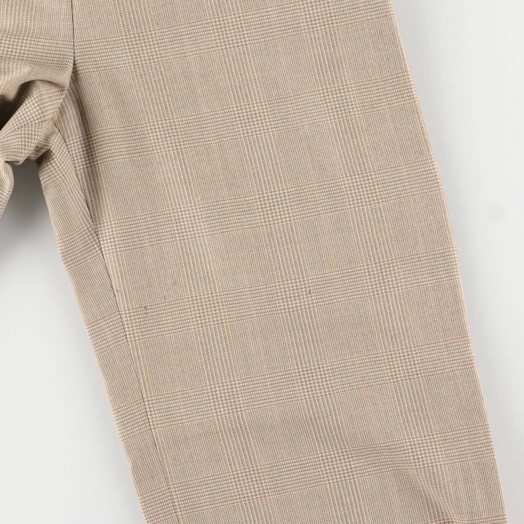 Max Mara glen plaid wool slacks, made in Italy, women's size L (w29) wool Beige type Vintage Second Hand