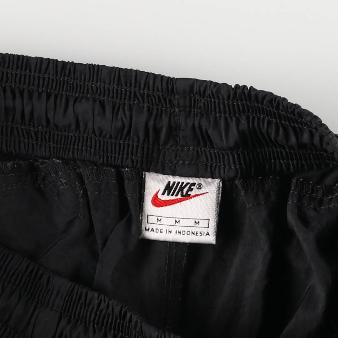 90'S Nike Nylon Pants, Shaka Shaka Pants, Women's Size Medium, Vintage Nylon black type Vintage Second Hand