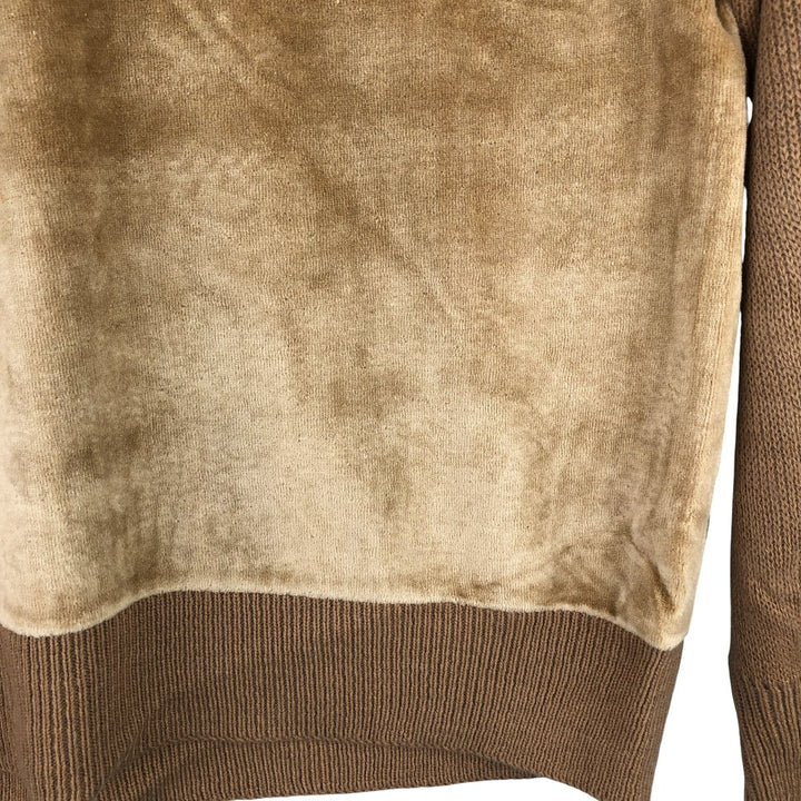 Vintage 1970'S Lacoste IZOD V-neck acrylic knit sweater, men's size L acrylic beige type brown Vintage Second Hand