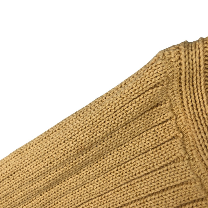 80'S Ralph Lauren CHAPS ribbed cotton knit sweater, men's size L, vintage cotton yellow type Vintage Second Hand