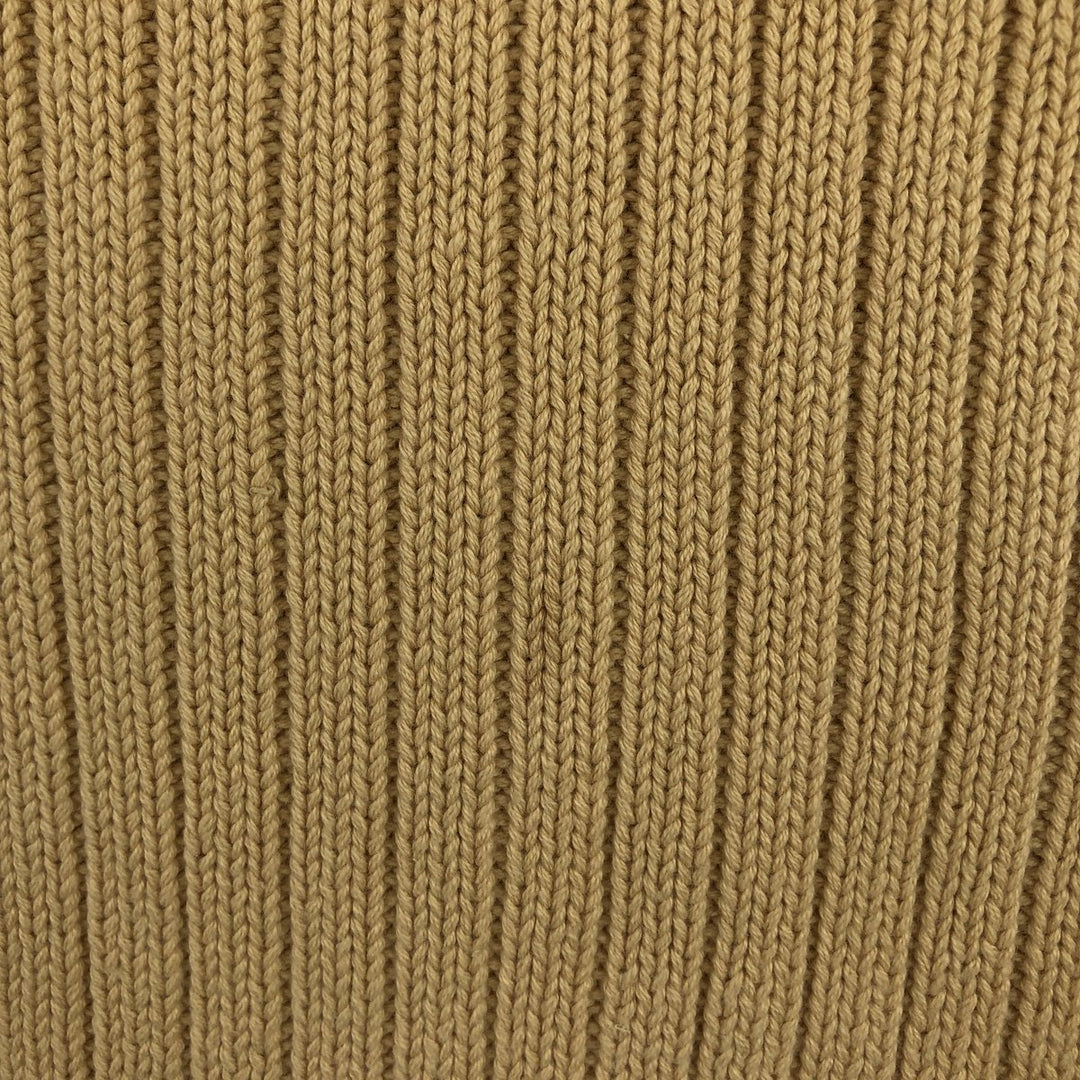 80'S Ralph Lauren CHAPS ribbed cotton knit sweater, men's size L, vintage cotton yellow type Vintage Second Hand
