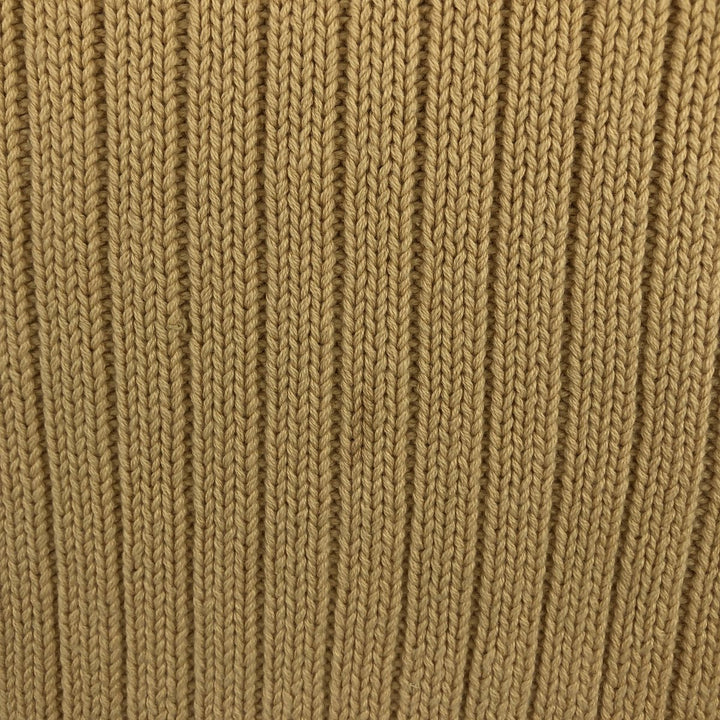 80'S Ralph Lauren CHAPS ribbed cotton knit sweater, men's size L, vintage cotton yellow type Vintage Second Hand