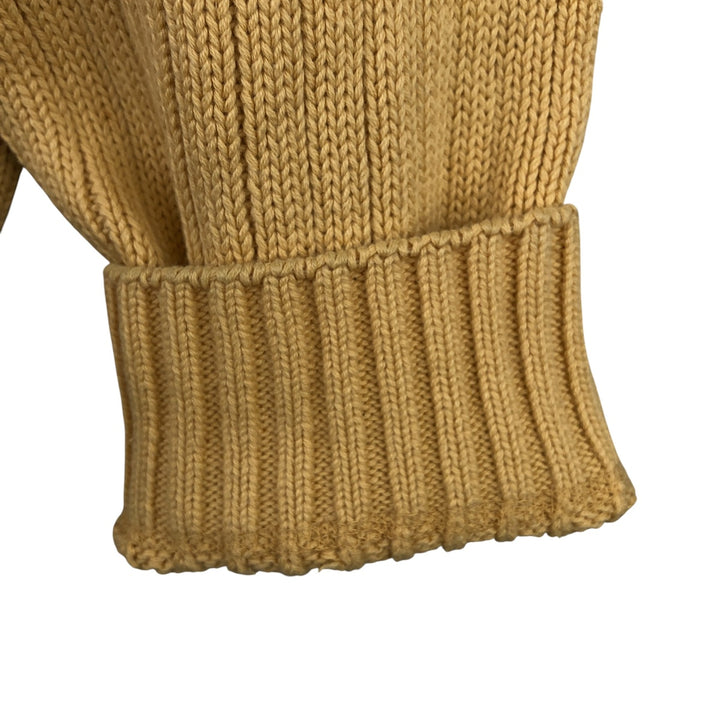 80'S Ralph Lauren CHAPS ribbed cotton knit sweater, men's size L, vintage cotton yellow type Vintage Second Hand