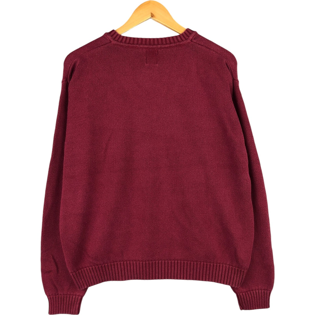 90'S GAP Old Gap V-neck cotton knit sweater, men's size S, vintage cotton burgundy type Vintage Second Hand