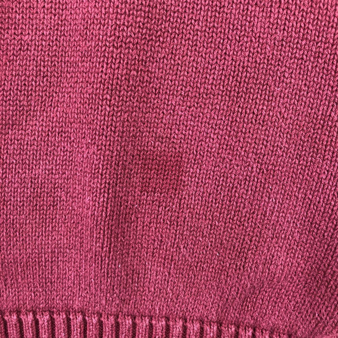 90'S GAP Old Gap V-neck cotton knit sweater, men's size S, vintage cotton burgundy type Vintage Second Hand